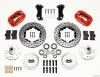 Wilwood Forged Dynalite Front Kit 11.00in Drill-Red Heidts Tri -5 2 inch Drop Spindle - 140-12305-DR