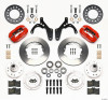 Wilwood Forged Dynalite Front Kit 11.00in Red 59-64 Chevy Impala / 63-64 Corvette - 140-12458-R