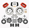 Wilwood Forged Dynalite Front Kit 10.75in Drilled Red 64-65 Mustang 6 Cylinder 4-lug - 140-12535-DR