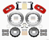 Wilwood AERO6 Front Hat Kit 14.00 Red 1999-2012 Subaru WRX w/Lines - 140-12876-R