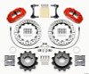 Wilwood Narrow Superlite 4R Rear Kit 12.88in Drilled Red 99-05 WRX / 99-07 Impreza - 140-12878-DR