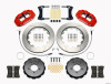 Wilwood Narrow Superlite 6R Front Hat Kit 14.00in Red 2005-Up Mazda Miata w/ Lines - 140-12911-R
