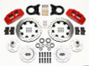 Wilwood Dynapro 6 Front Hub Kit 12.19in Drill Red 1970-1973 Mustang Disc & Drum Spindle - 140-12945-DR