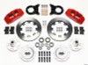Wilwood Dynapro 6 Front Hub Kit 12.19in Red 1970-1973 Mustang Disc & Drum Spindle - 140-12945-R
