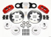 Wilwood Dynapro 6 Front Hub Kit 12.19in Red 1965-1969 Mustang Disc & Drum Spindle - 140-12947-R