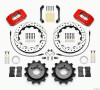 Wilwood Dynapro Radial Rear Kit 12.88in Drilled Red 2006-2007 Subaru WRX w/Lines - 140-13013-DR