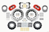 Wilwood Narrow Superlite 4R Front Hat Kit 14.00in Drill Red 76-77 Ford Bronco Dana 44 w/Lines - 140-13330-DR