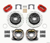 Wilwood Dynapro Lug Mount P/S Park Brake Kit Drilled Red Big Ford 2.00in Off Bronco 5 x 5.50 - 140-13733-DR