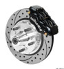 Wilwood Forged Dynalite Pro Front Kit 11.00in Rotor 5x4.00in BC 65-72 SRP Drilled & Slotted - Black - 140-15459-D