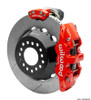 Wilwood Narrow Superlite 4R Rear P-Brk Kit AERO4 14in Rotor Big Ford New Style 2.5in Off - Red - 140-15846-R