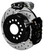 Wilwood Forged Dynalite Rear Electronic Parking Brake Kit - Black Powder Coat Caliper - D/S Rotor - 140-16130-D