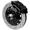 Wilwood 63-87 C10 FNSL6R Front Big Brake Brake Kit 14in drill/slot 6x5.5 BP for drop spindles - Blk - 140-16458-D