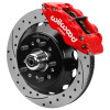 Wilwood Forged 6 Piston Red Superlite Caliper GT 48 Vane Spec37 Drilled & Slotted Rotor - 12.88x1.25 - 140-17088-DR