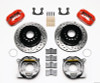 Wilwood Forged Dynalite P/S Park Brake Kit Drilled Red Small Ford 2.66in Offset - 140-7143-DR
