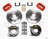 Wilwood Forged Dynalite P/S Park Brake Kit Red New Big Ford 2.50in offset Staggrd Shock - 140-9560-R