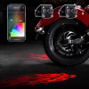 XK Glow Curb FX Bluetooth XKchrome App Waterproof LED Projector Welcome Light Flame Style 2pc - XK-CFX-STA-FLAME