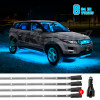 XK Glow Tube Single Color Underglow LED Accent Light Car/Truck Kit Light Blue - 8x24In - XK041002-AB