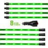 XK Glow Tube Single Color Underglow LED Accent Light Car/Truck Kit Green - 8x24In - XK041002-G