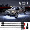 XK Glow Strip Single Color Underglow LED Accent Light Car/Truck Kit White - 8x24In Tube + 4x8In - XK041005-W