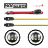 XK Glow 4In Black RGB LED Jeep Wrangler Fog Light XKchrome Bluetooth App Controlled Kit - XK042010-B