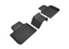 3D MAXpider 2018-2019 BMW 6 Series Gran Turismo Kagu 2nd Row Floormats - Black - L1BM09121509