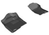 3D MAXpider 2007-2013 Chevrolet Silverado Extended/Crew Cab Kagu 1st Row Floormat - Black - L1CH04711509