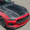EOS Carbon Fiber Hood Vented - 2024+ Ford Mustang S650 (HOOD-1253-BKCF)