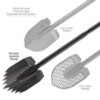 Go Rhino Xventure Gear Sharktooth Stackable Shovel - Textured Black - XG-RS50020T Photo - Close Up