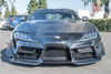EOS Carbon Fiber Front Splitter Outers - 2020+ Toyota Supra A91 (FLIP-475-BKCF)