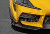 EOS Carbon Fiber Front Splitter & Canards - 2020+ Toyota Supra (FLIP-1020-BKCF_SPLITTER-539-BKCF)