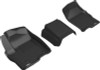 3D MAXpider 19-21 GMC Sierra Silverado Double/Crew Bench Seat Kagu 1st Row Floormats - Black - L1GM02411509