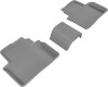 3D MAXpider 2016-2020 Honda Civic Kagu 2nd Row Floormats - Gray - L1HD07421501