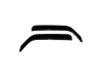 AVS 98-03 Dodge CB300 (w/o Vent Windows) Ventvisor Outside Mount Window Deflectors 2pc - Smoke - 92416
