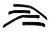 AVS 95-99 Toyota Tercel Ventvisor Outside Mount Window Deflectors 4pc - Smoke - 94338