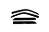 AVS 02-03 Lincoln Blackwood Ventvisor Outside Mount Window Deflectors 4pc - Smoke - 94949