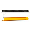 Borne Off-Road Light Bar Cover Single Row 20in Amber - BNLT-COV-SS20YL