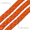 Borne Off-Road Synthetic Rope - 3/8in x 85ft - Orange - BNWN-SR-38-85OR