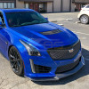 EOS Carbon Fiber Front Splitter Lip - 16-19 Cadillac CTS-V (FLIP-121-BKCF)