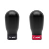 Cobb Subaru 6-Speed Tall Weighted COBB Shift Knob - Black (Incl. Both Red + Blk Collars) - 213370-BK