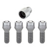 McGard Wheel Lock Bolt Set - 4pk. (Cone Seat) M12X1.25 / 19mm Hex / 29.1mm Shank Length - Chrome - 27169