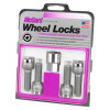 McGard Wheel Lock Bolt Set - 4pk. (Radius Seat) M12X1.5 / 17mm Hex / 39.9mm Shank Length - Chrome - 28023