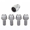 McGard Wheel Lock Bolt Set - 4pk. (Radius Seat) M12X1.5 / 17mm Hex / 23.3mm Shank Length - Chrome - 28175