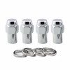 McGard Hex Lug Nut (Reg. Shank - .746in.) 7/16-20 / 13/16 Hex / 1.65in. Length (4-Pack) - Chrome - 61001