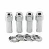 McGard Hex Lug Nut (X-Long Shank) M12X1.5 CTR Washer / 13/16 Hex / 2.27in. Length (4-Pack) - Chrome - 63016