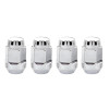 McGard Hex Lug Nut (Cone Seat Bulge Style) M12X1.5 / 3/4 Hex / 1.45in. Length (4-Pack) - Chrome - 64012