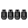 McGard Hex Lug Nut (Cone Seat Bulge Style) M12X1.5 / 3/4 Hex / 1.45in. Length (4-Pack) - Black - 64015