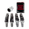 McGard 4 Lug Hex Install Kit w/Locks (Cone Seat Bolt) M12X1.25 / 17mm Hex / 22.0mm Shank L. - Black - 67232BK