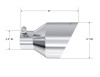MBRP T304 SS Tip 2.5in ID, 5in OD Out, 8in Length, Angle Cut, Dual Wall - T5203 Photo - Unmounted