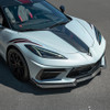 EOS 5VM Style Front Splitter 2 Piece - Carbon Fiber - C8 Corvette (FLIP-276-BKCF)