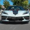 EOS 5VM Style Front Splitter 2 Piece - Carbon Fiber - C8 Corvette (FLIP-276-BKCF)